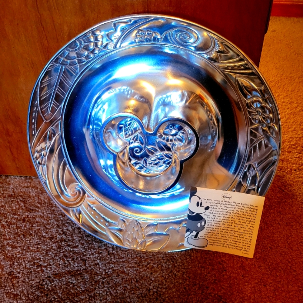 Authentic Diney Sliver Metal Appitizer Serving Ware